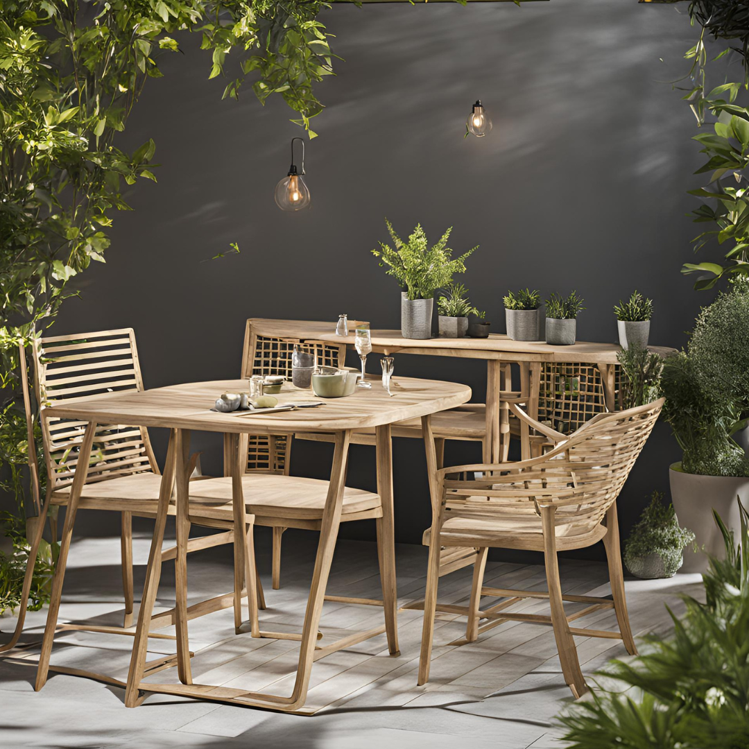 R.E Taylors Curved Table & Chair Set