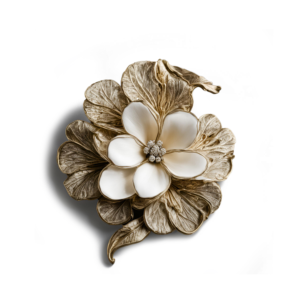 Snow Petal Brooch
