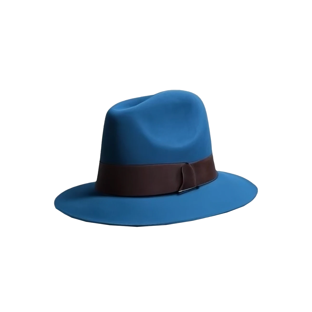 Ocean Blue Borsalino Trilby Hat