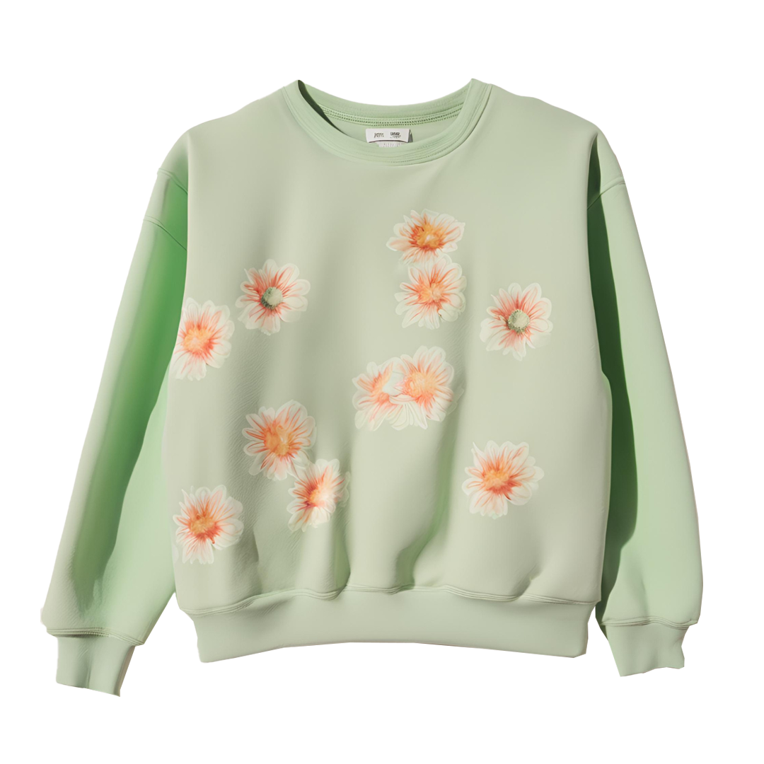 Daisy Green Floral Sweater