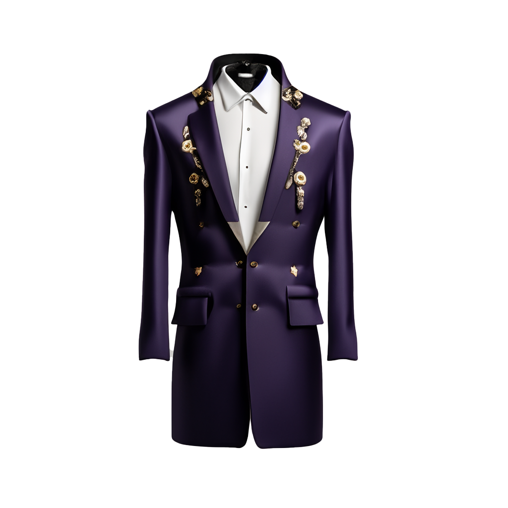 Embellished Satin Evening Coat