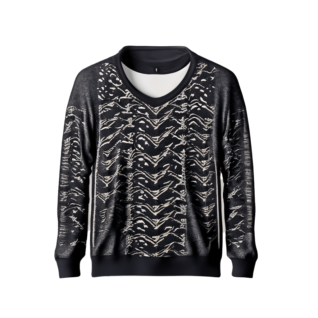 Abstract Patterned Knit Sweater