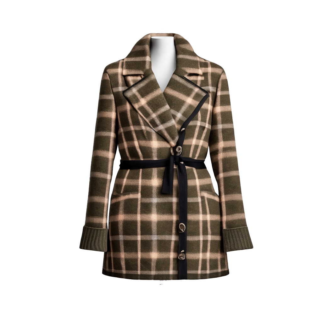 Chic Houndstooth Overcoat