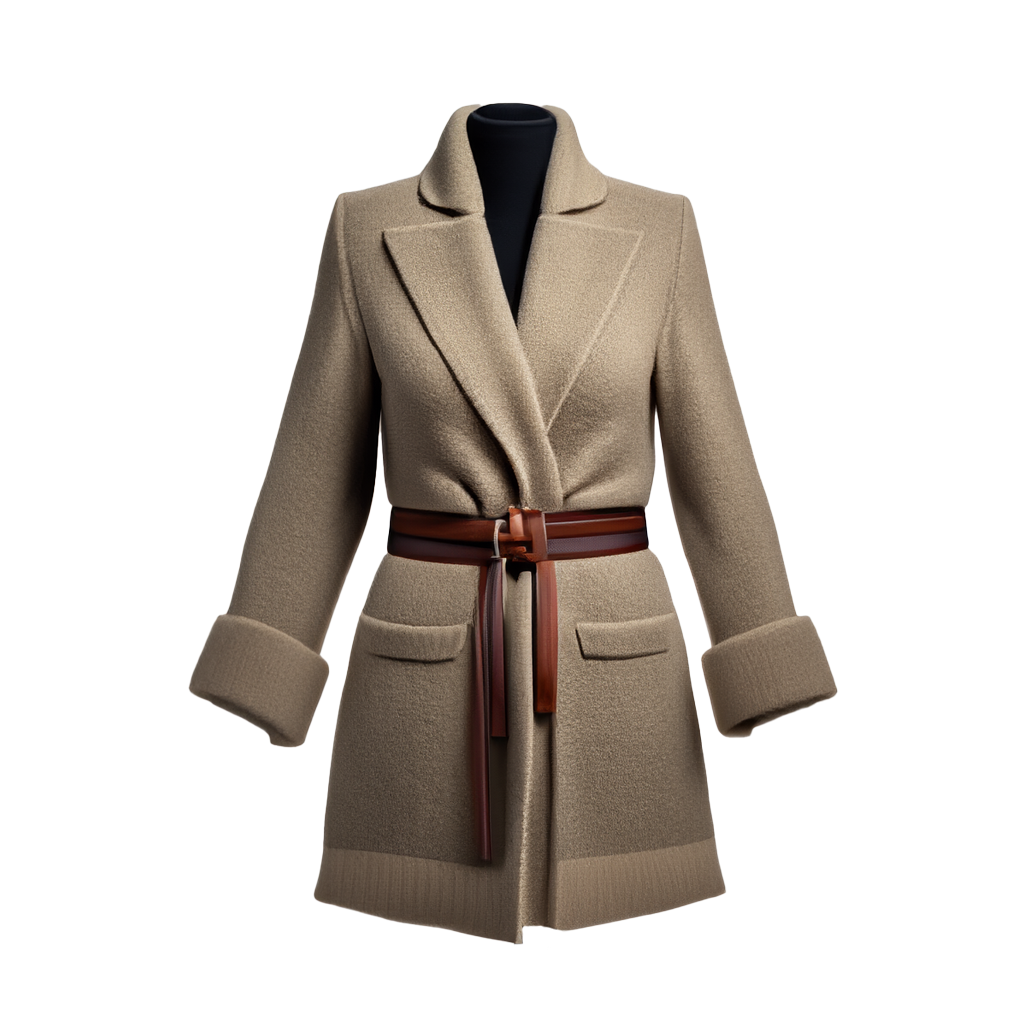 Cozy Wool-Blend Wrap Coat