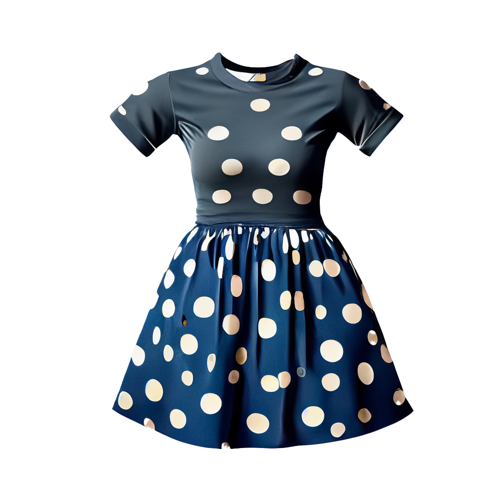 Playful Polka Dot T-Shirt Dress