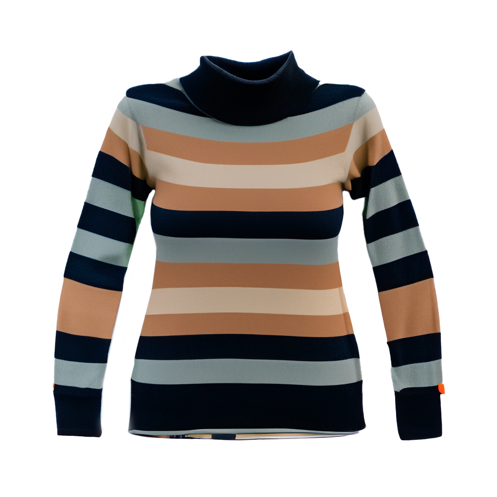 Striped Turtleneck Sweater