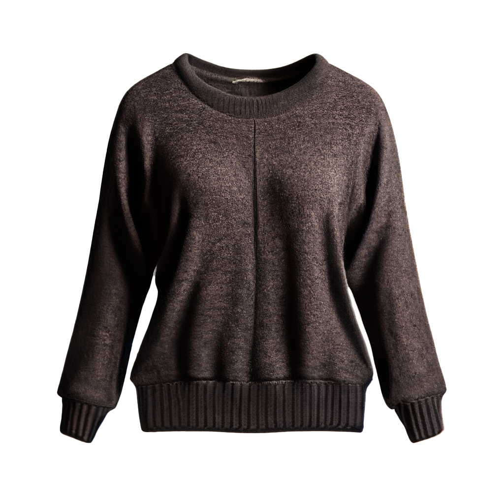 Grey Knitted Pullover Sweater