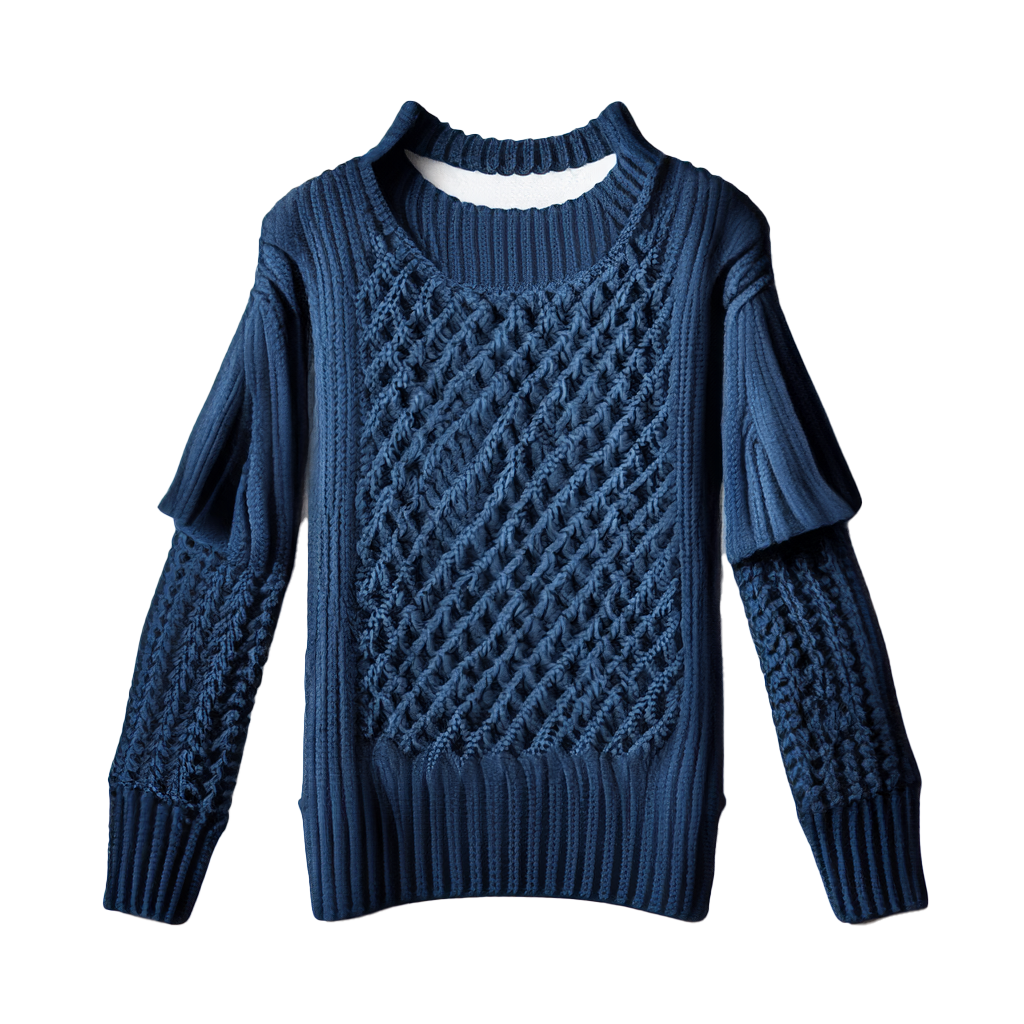 Mock Neck Cable Knit Sweater