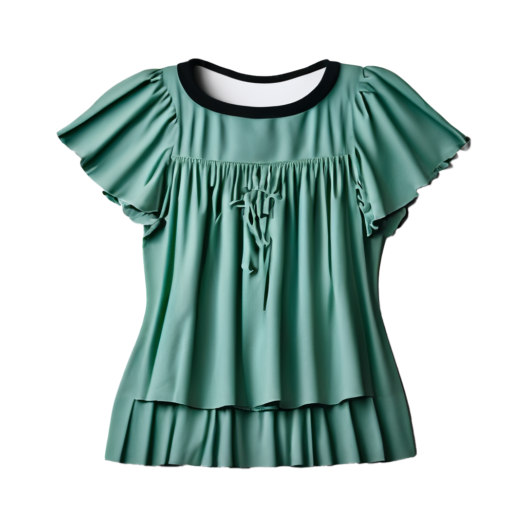 Feminine Ruffle Sleeve Top
