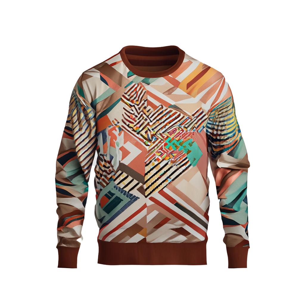 Retro Geometric Print Jumper